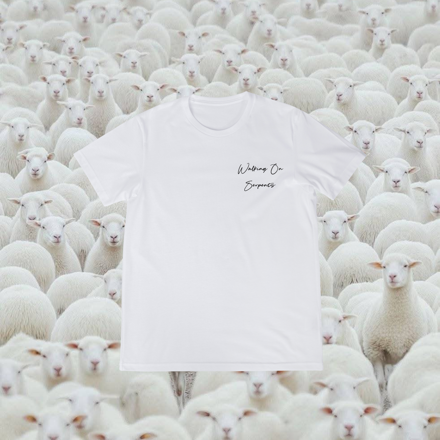 White "Walking On Serpents" T-shirt