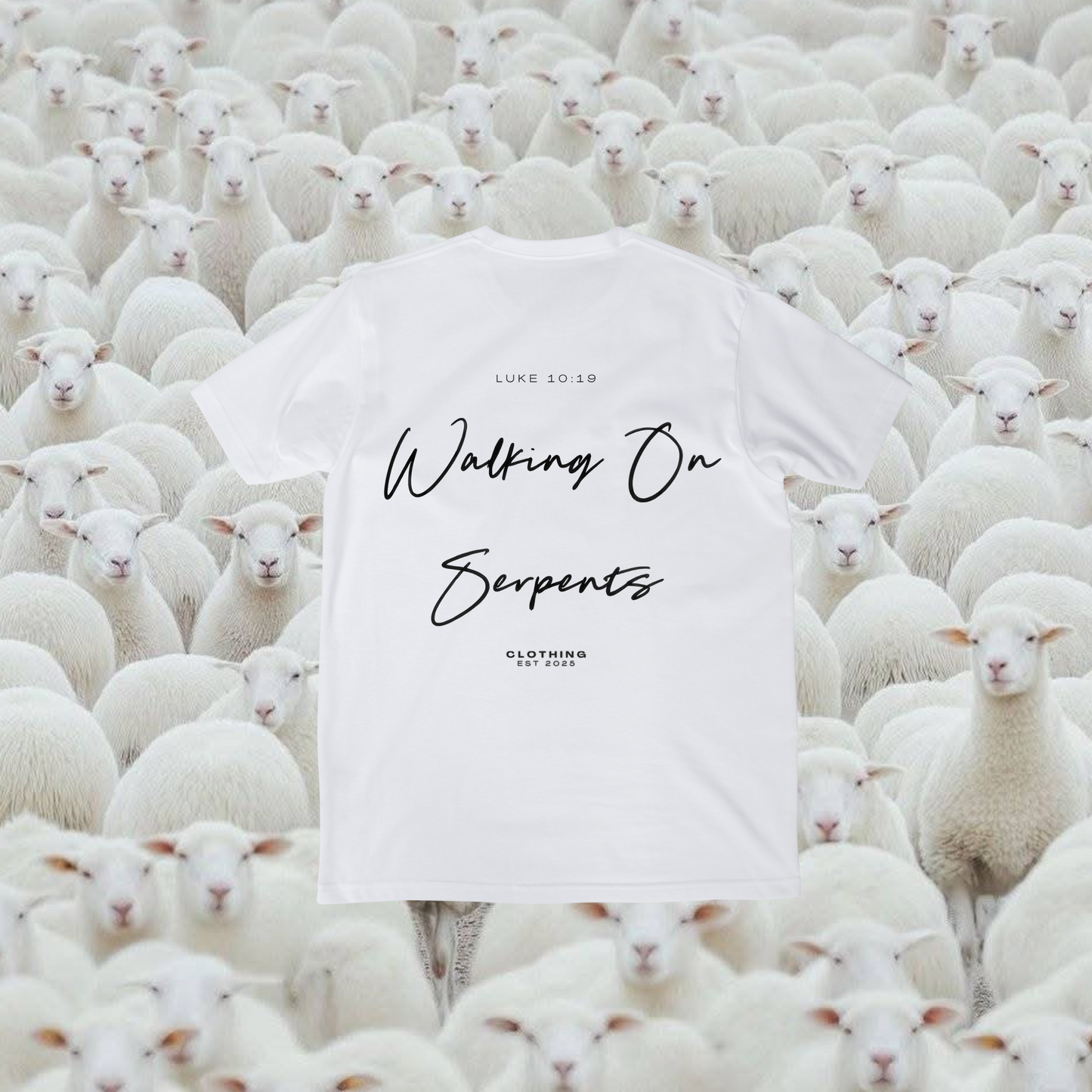 White "Walking On Serpents" T-shirt